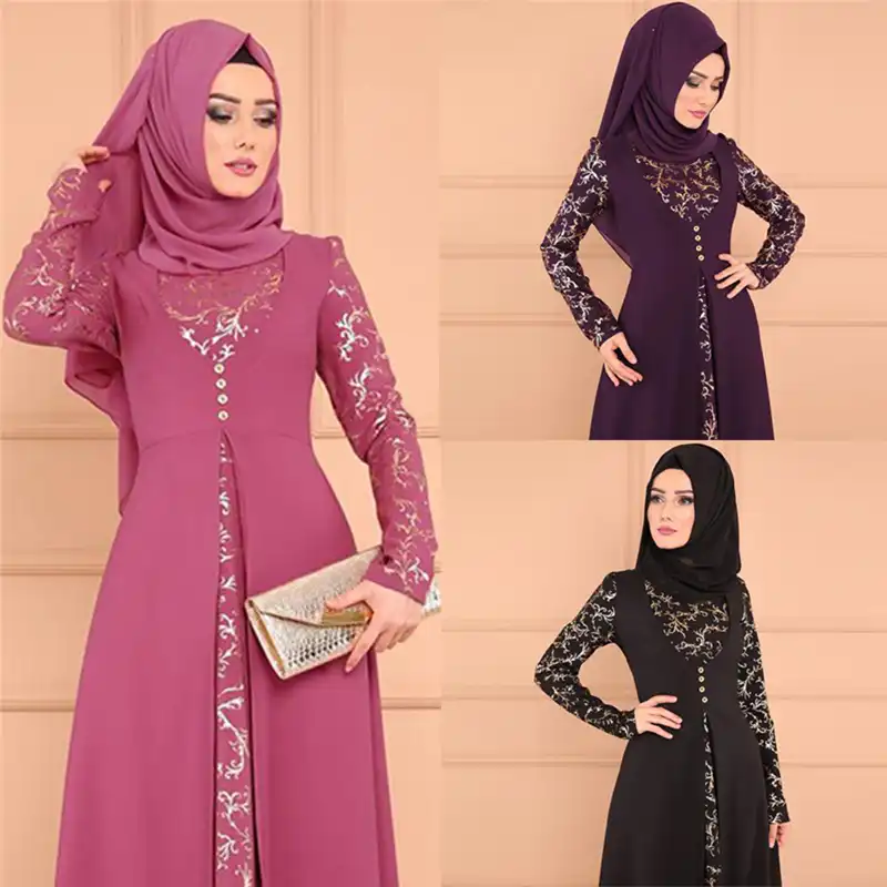 Middle East Thobe Kaftan Robe Dubai Islam Muslim Maxi Dress Abayas Caftan Marocain Qatar Oman Muslim Clothing Without Hijab Aliexpress