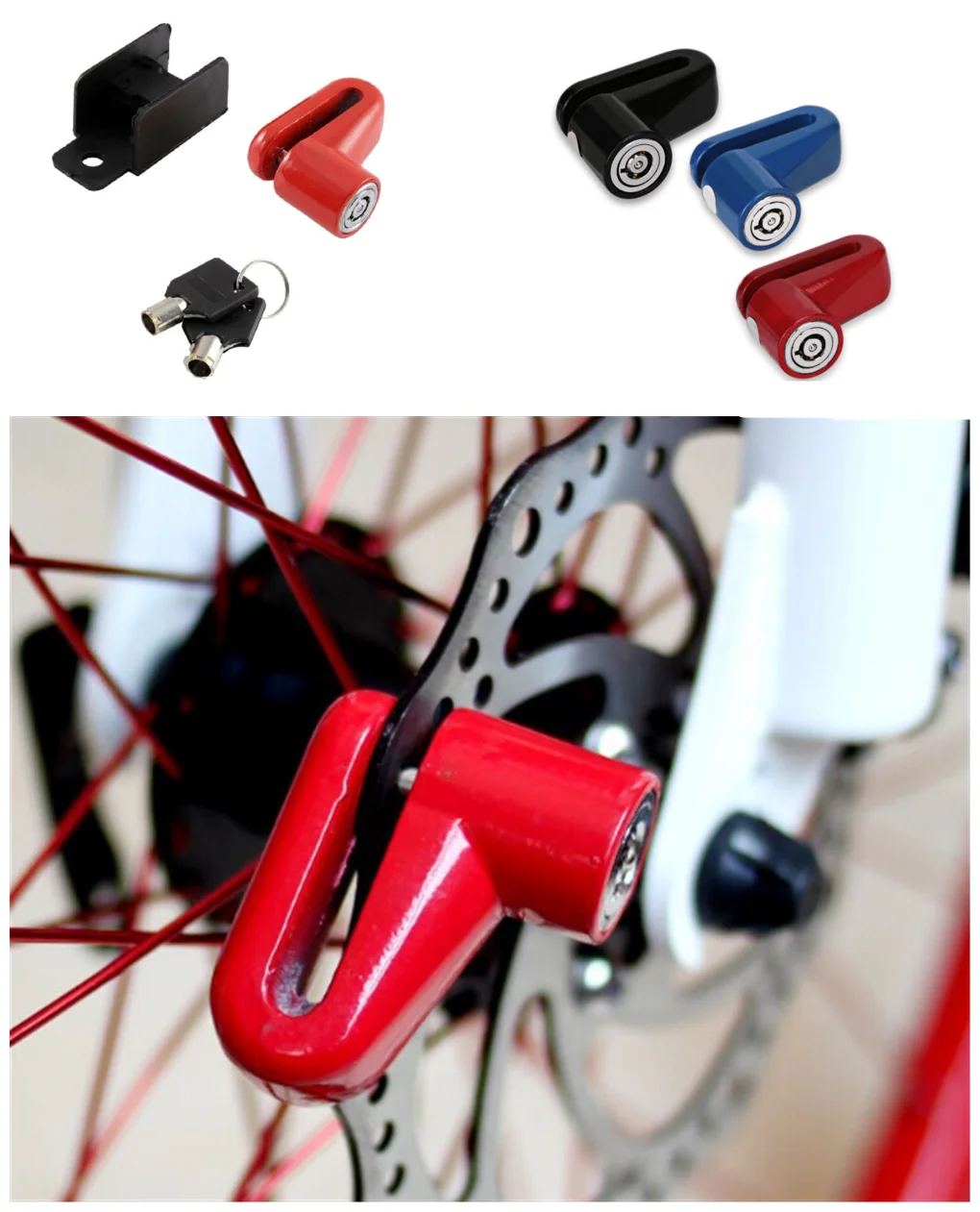 Motorcycle accessories scooter wheel safety anti-theft brake disc lock for SUZUKI GSF650 BANDIT GSX1250 F SA ABS GSX1400