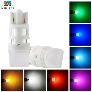 

10pcs w5w T10 2835 3 SMD OSRKF 12V LED Bulb Nylon PA FloodLight White Bulb Side Maker Cars Door Clearance light Red Amber Green