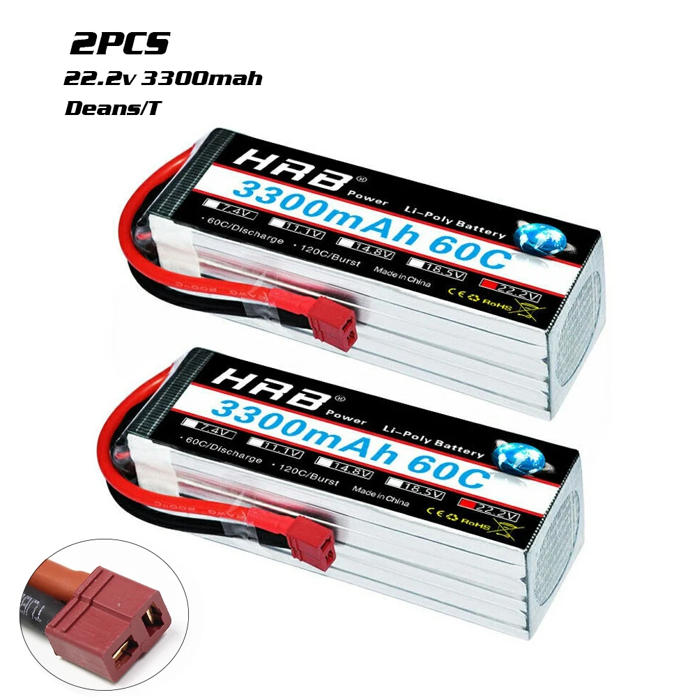 Аккумулятор HRB 6S Lipo 22 2 в 3300 мАч батарея 60C с разъемом Dean T для дрона