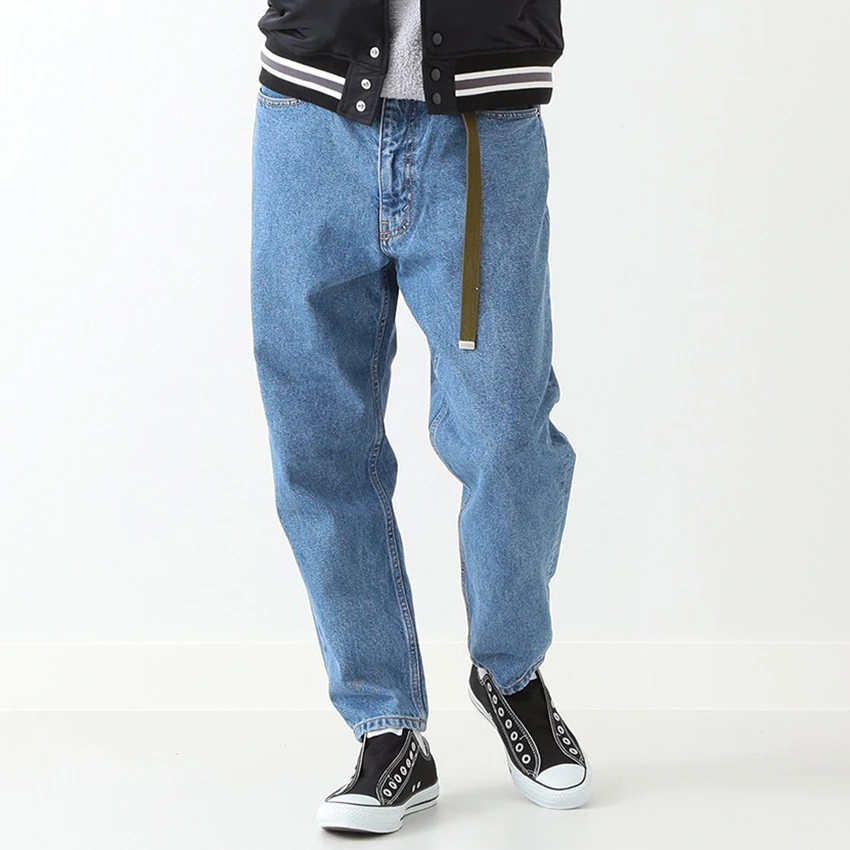 New Spring and Autumn Loose Straight-legged Pants High Street Hip Hop Zipper Jeans Male Hipster Streetwear Trousers Jeans