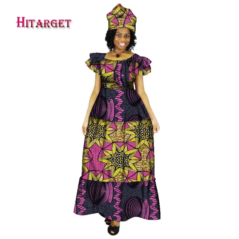 Женское платье с принтом Bazin Riche длинное в африканском стиле модель WY257|dress for|dress for