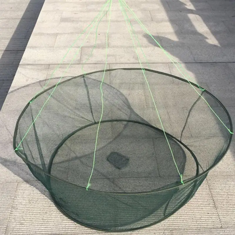 Folding Drop Net Fishing Landing Net Prawn Bait Crab Pier Harbour