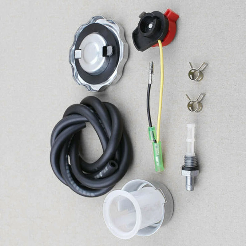 Fuel Gas Tank Cap Switch Parts Kit chainsaw carb repair kit carb repair kit ignition coil cap replacement Replacement For Honda GX160 GX200 GX270 GX340 GX390 Engine Generator Repair Tool Parts