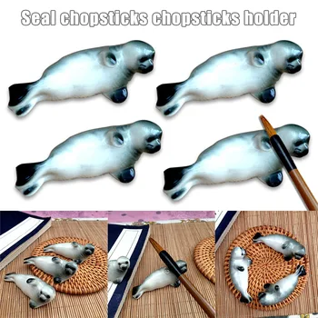 

Ceramic Chopsticks Rest Rack Cute Animal Chopstick Holder Stand Kitchen Tableware DEC889