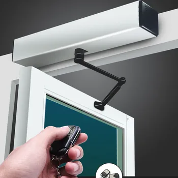 Smart Home Automatic Swing Door Opener Closer Electric Garage Gate Operator Optional Sensor Remote Control Big Gate Motor 1