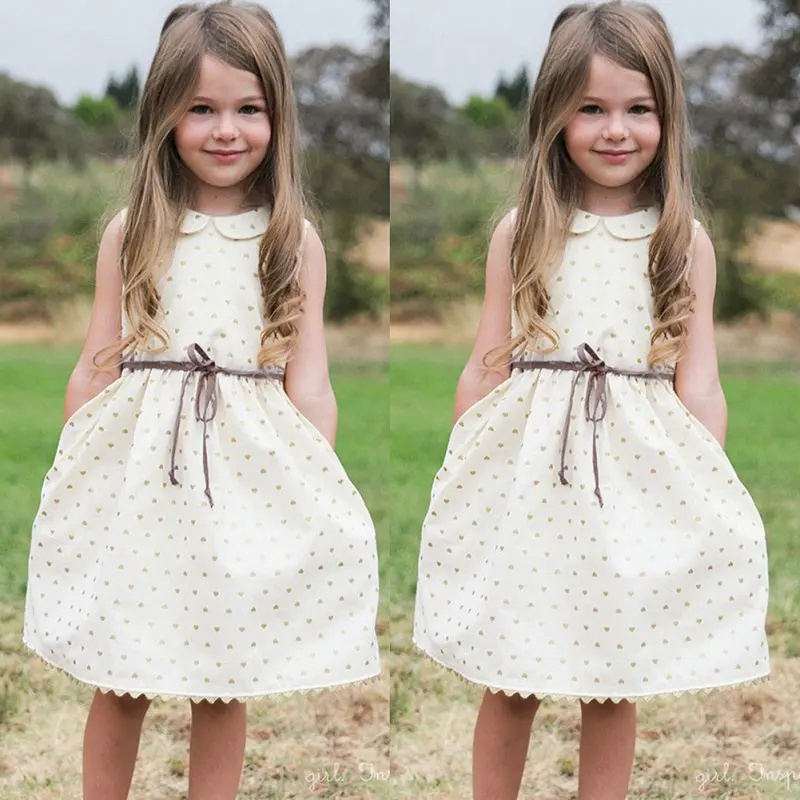 New Fashion Girls Dress Kids Baby Sleeveless Princess Party Pageant Dresses With Waistband | Детская одежда и обувь