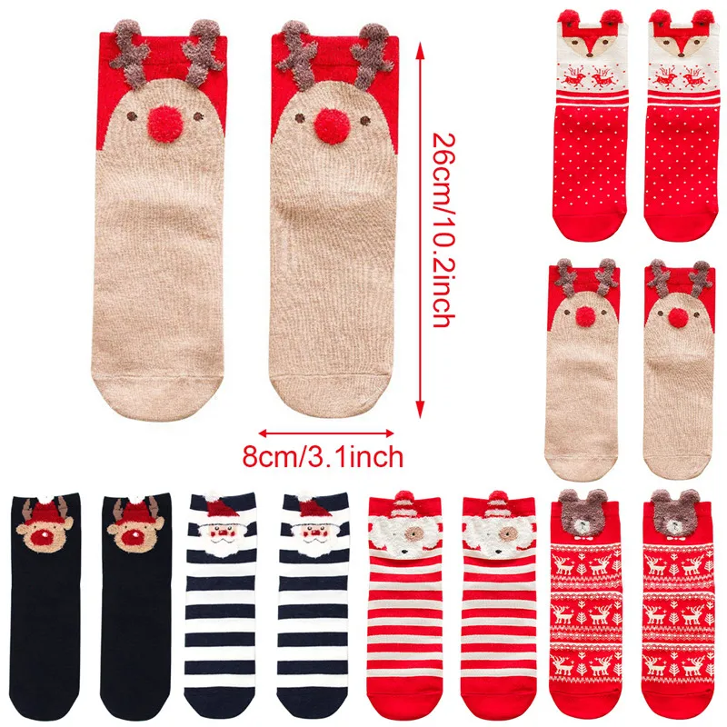 Cotton Christmas Socks Christmas Decoration For Home Ornament Xmas Gifts Navidad Natal Decor Socks New Year