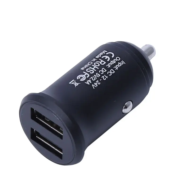 2.4A/4.8A мини алюминиевый сплав Пуля двойной USB Автомобильное зарядное устройство адаптер для iPhone samsung Galaxy Xiaomi huawei смартфонов 87HA