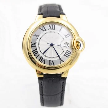 

3-pin luxury watch 36mm 42mm AAA Yellow Gold date Quartz movement balloon men watches tick movement battery watches 17