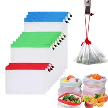 Многоразовая сумка для овощей, кухонные сумки для хранения, многоразовые сумки для фруктов, сумка для овощей, моющиеся эко-сумки для покупок