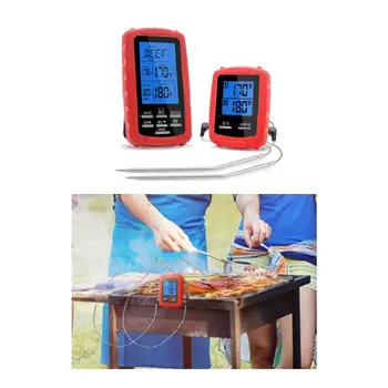 

Wireless Dual Channel Digital Meat Thermometer Household Food Thermometer for BBQ Cooking Baking