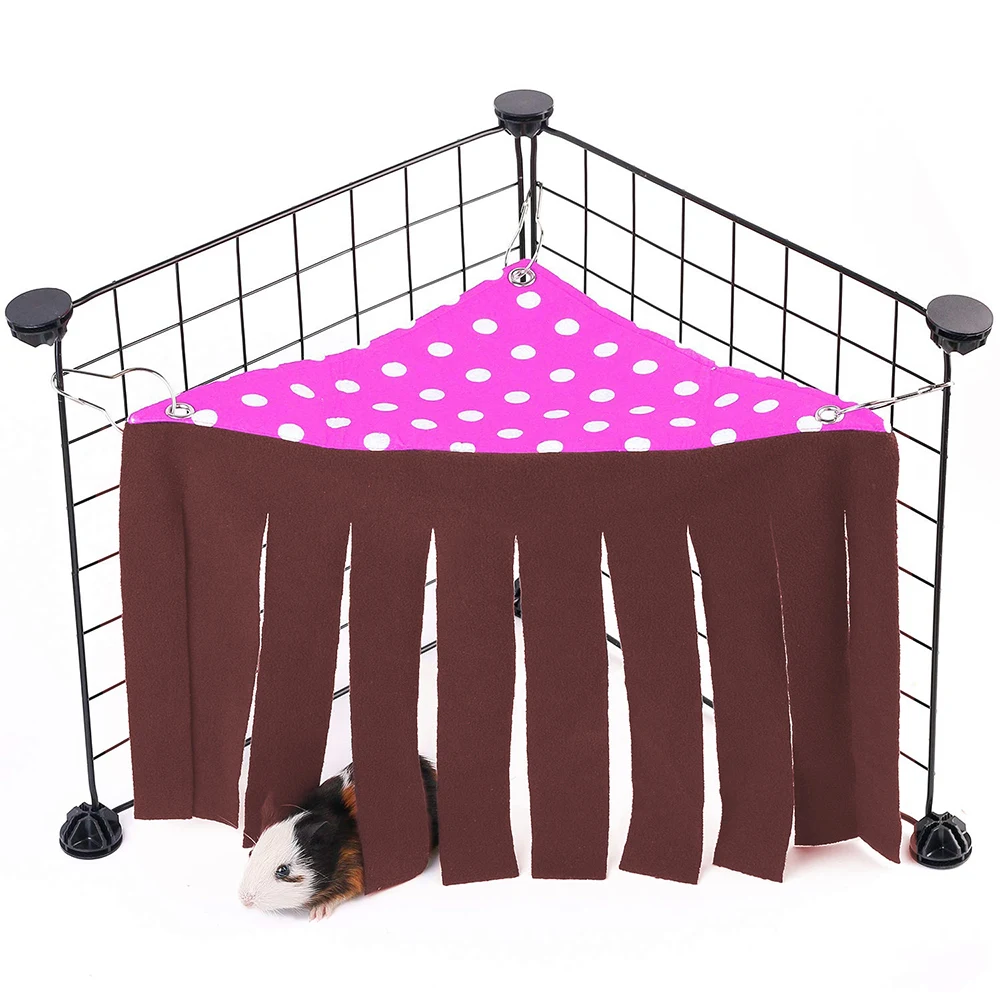 Маленькая палатка для домашних животных гамак подвесная кровать с кисточками Угловое гнездо плюшевая переноска для хомяка Дом Мелкие принадлежности для домашних животных