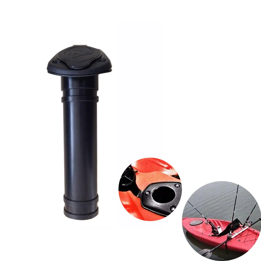 

Fishing Kayak Deck Plastic Flush Mount Fishing Pole Holder With Cap Cover Gasket Canoe Side Tackle Fishing Boat Bracket Socket