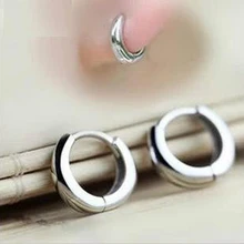 925 пробы серебряные круглые широкие маленькие серьги-кольца Huggies для женщин, девушек, Мужчин, Ювелирные изделия, антиаллергенные серьги Aros Aretes Ohrringe