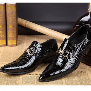 

Shoes+male Unique Cow Leather Japanese Style Slip-on Pointed Metal Toe Loafers Men Genuine Leather Full Grain Leather Rubber