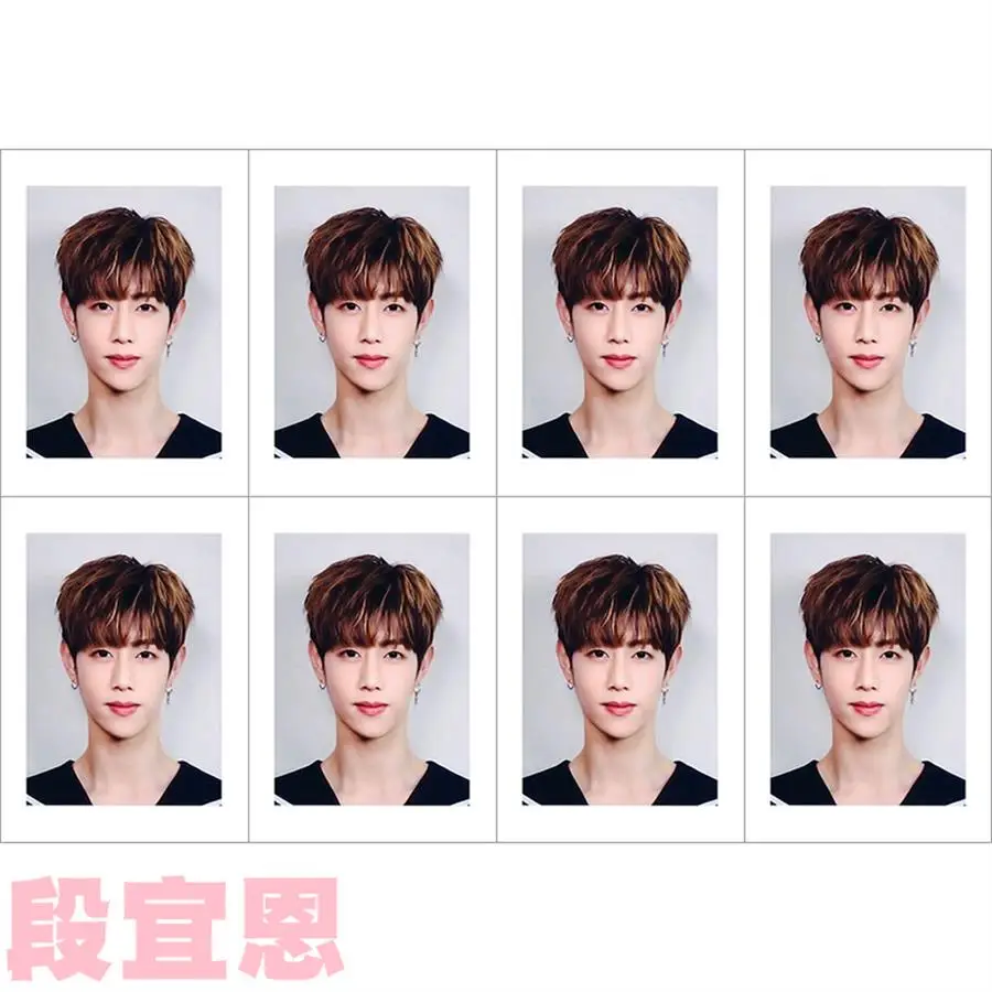 8pcs GOT7 Members Collective Cards Yugyeom Jackson School ID PhotoJB Jinyoung Uniform Photocard Kpop - Цвет: Mark