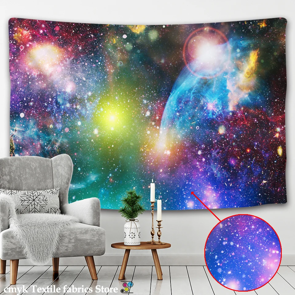 Tapestry Decor Galaxy Universe Space Tapestry Stars Wall Hanging Hippie Retro Home Decor Yoga Beach Mat Tapiz Witchcraft Wall Cloth Tapestries