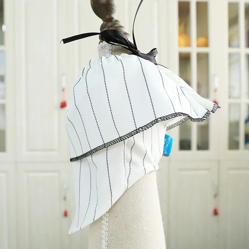 Spring and Summer Leisure Styles Pet Dog Clothing Comfortable Breathable Black and White Striped Chiffon Small Pet Dogs Clothing