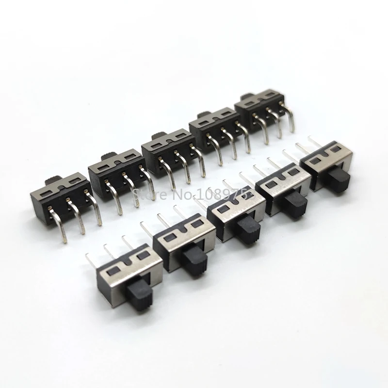 Тумблер SS12D10 SS12D11 5 шт. 3 булавки прямые/изогнутые ножки ручка 1P2T высота мм