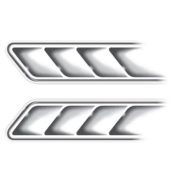 

2pcs/lot Waterproof Shark Gills Car Styling 3D Simulation Vent Air Flow Fender Chrome Glue Sticker Decal Car Decoration