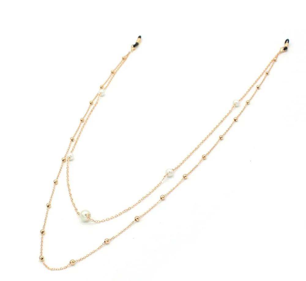 10pc/lot Fashion Metal Double Three Multilayer Chains Sunglasses Neck Cord Holder Eyeglass Lanyard Chain wholesale