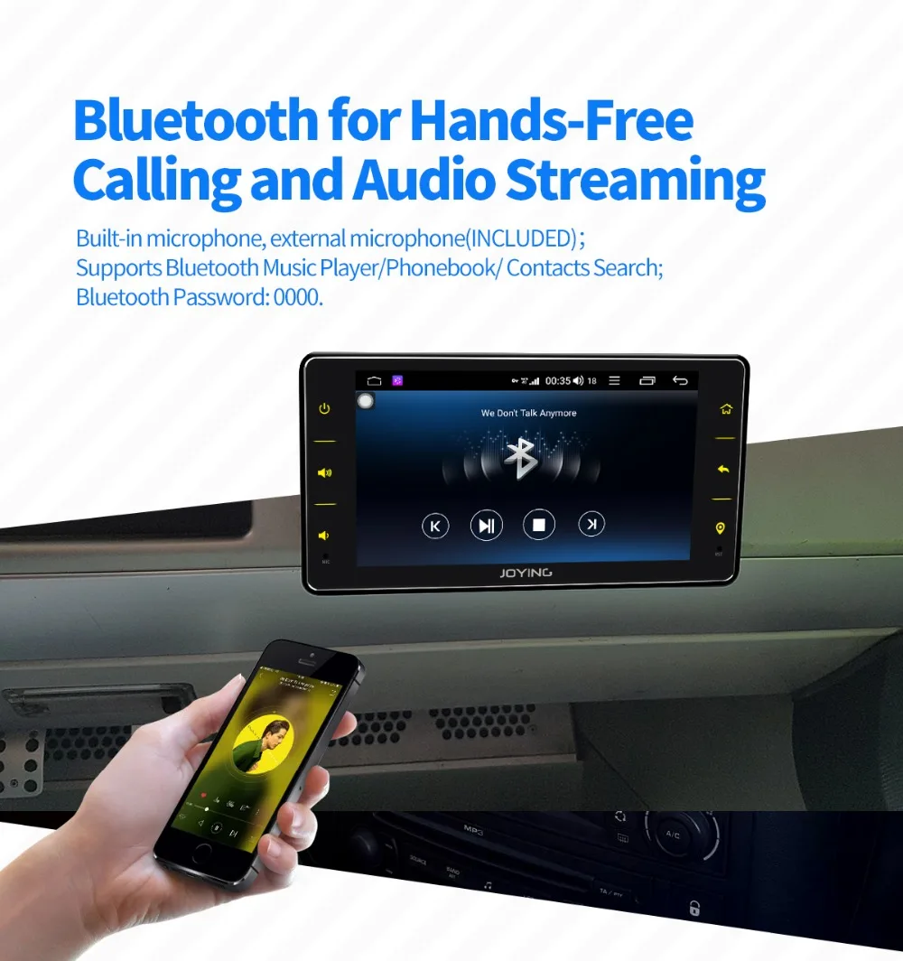 Sale Android 8.1 4GB+64GB Octa Core Universal 6.2" Audio Stereo Support 4G network WIFI GPS 1Din Car Radiowith free Rear view camera 16