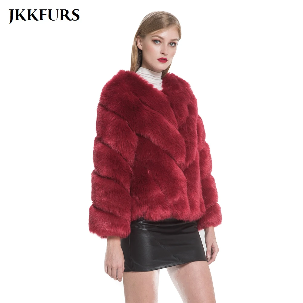 short fake fur jacket