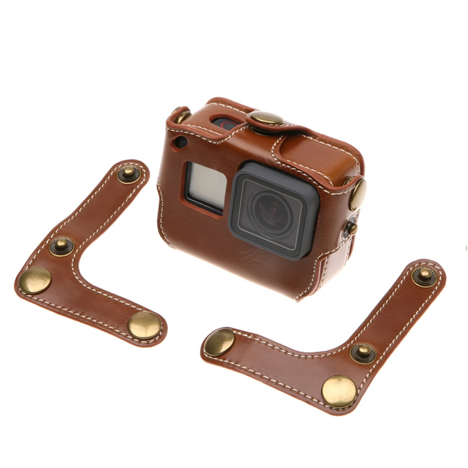 Gosear Портативный PU кожаный защитный чехол-корпус с плечевым ремнем для Gopro Hero 7 6 5 Black Action camera