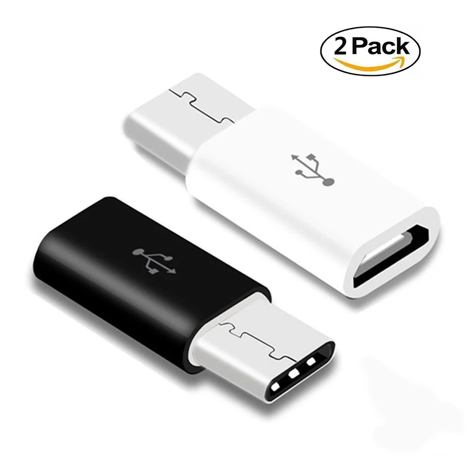 

2PCS Type C to Micro USB Android Phone Cable Adapter Charger Converter for Xiaomi Mi 9 Huawei Honor 8x Samsung S10 Type-c Cable