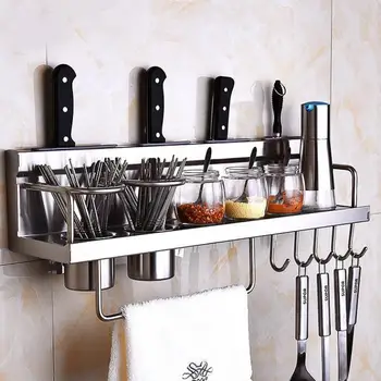 

Kitchen and bathroom 304 stainless steel kitchen racks Kitchen pendant kitchen storage wall 94037