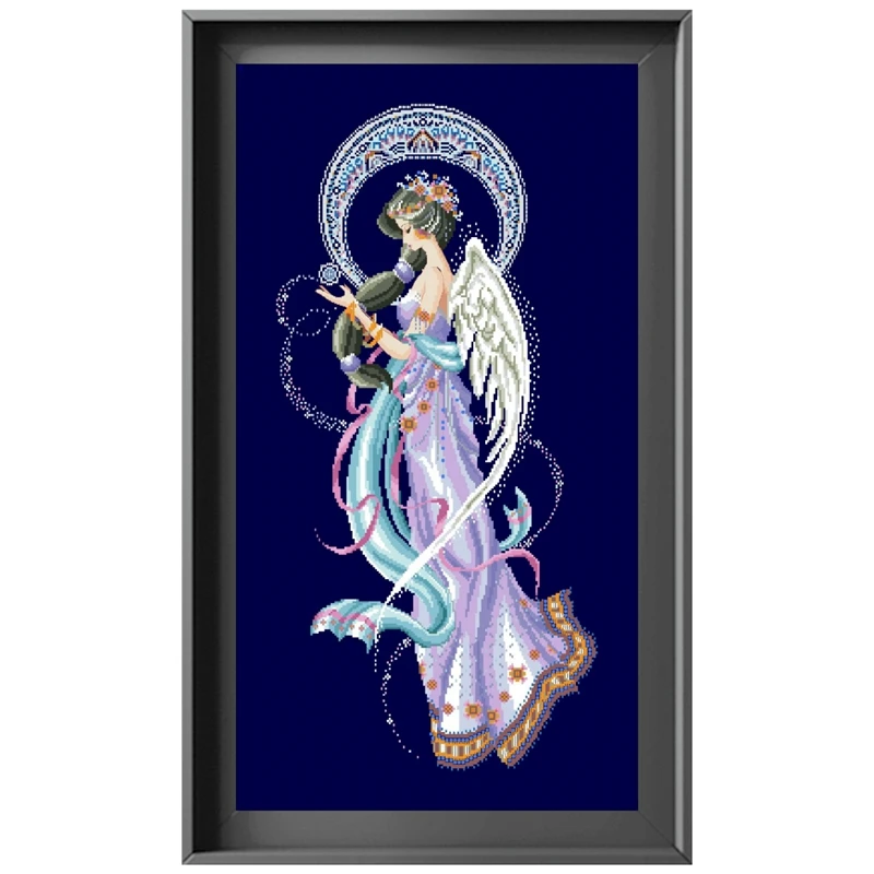 Moon fairy Bella Cross Stitch Kit Aida Fabric Cotton Thread Beads Embroidery Craft Set cross stitch kit cross stitch tools