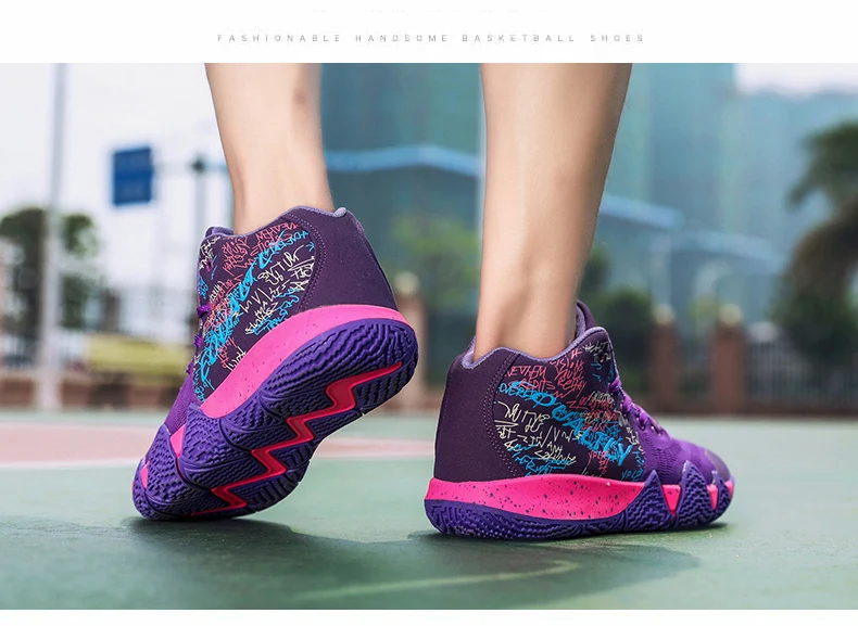 Фиолетовый Spongbob Баскетбольная обувь для мужчин Открытый Свет Теннис Баскетбол 5x кроссовки Irving Zapatillas De Baloncesto спортивная обувь