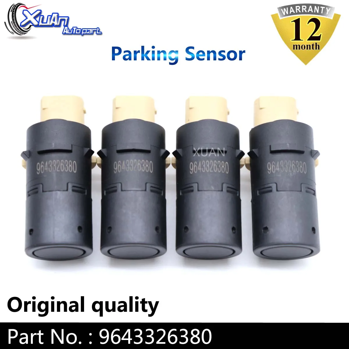 

XUAN 4pcs Car PDC Parking Sensor 9643326380 For Citroen C2 C3 C4 Peugeot 1007 307 Volvo S40 S60 S80 V50 V70 XC70 XC90 Renault