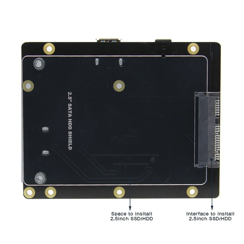 Raspberry Pi 2,5 дюймов Sata Hdd/Ssd Плата расширения хранения, X820 V3.0 Usb 3,0 мобильный жесткий диск модуль для Raspberry Pi 3 Mo