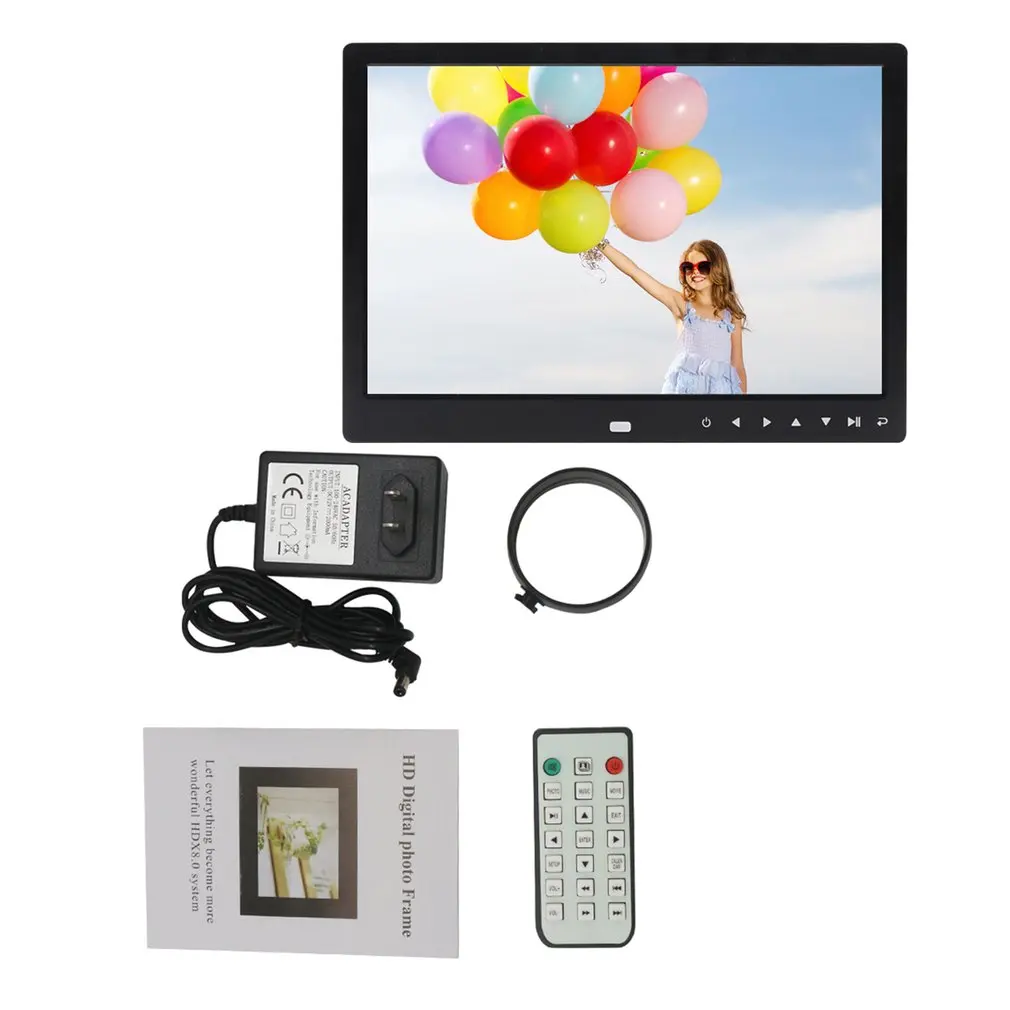 

Digital Photo Frame 12 Inches Electronic Picture Frame Clock Calendar Remote Control Built-in Speaker Resolution 1280*800