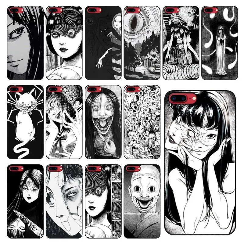 

MaiYaCa Junji Ito Tees Horror TPU Soft Silicone Phone Case for iPhone 8 7 6 6S Plus X XS MAX 5 5S SE XR 10 Cover