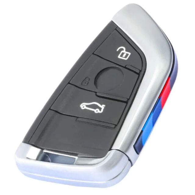 KEYECU интеллектуальный пульт дистанционного управления для автомобильного ключа чехол для BMW X5 X6 F15 X6 F16 G30 7 серия G11 X1 F48 F39, Fob, 3/4 кнопки Ножи карты Стиль - Количество кнопок: 3 Button Black