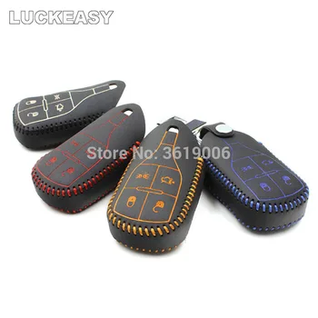 

LUCKEASY High Quality Leather Remote Key Case Cover Holder For Maserati