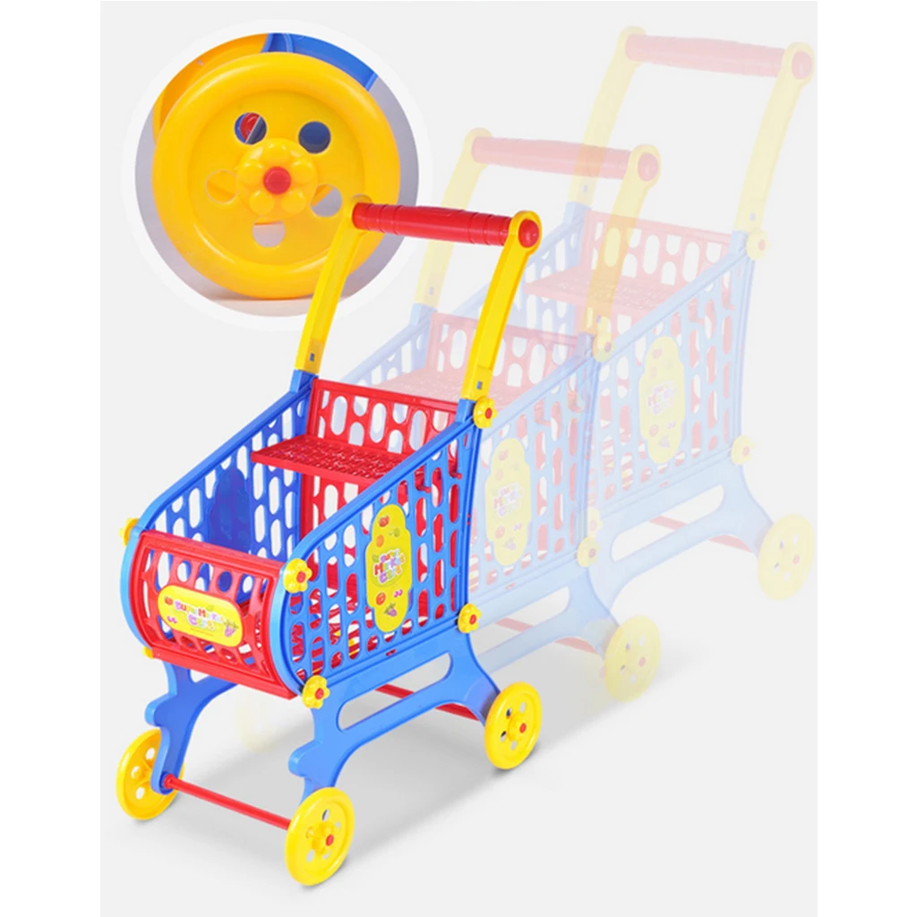 Assembled Supermarket Shopping Cart Playset for 80cm Baby Dolls Kids Toys Gift Assembled Supermarket Shopping Cart Playset for 80cm Baby Dolls Kids Toys Gift