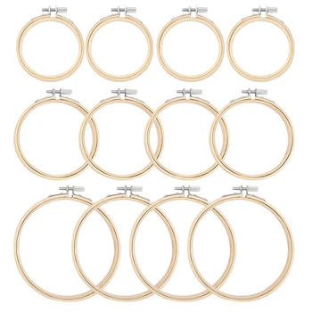 

3 Sizes Embroidery Circle Set Bamboo Round Embroidery Cross Stitch Ring Ring Diy Art Craft Convenient Sewing For Christmas Ornam