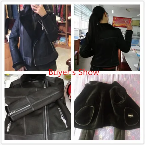 

Leather Genuine Jacket Natural Sheep Shearling Fur Coat Winter Jacket Women 100% Sheepskin Coat Female Bomber Jackets MY skin s