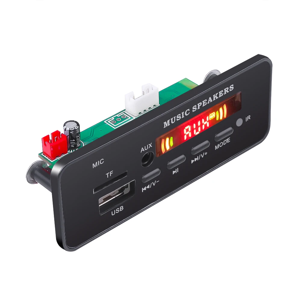 

MP3 Bluetooth 5.0 Player Music Integrated Decoder Board Module USB FM Aux Radio Car Audio Hands-free MP3 Decoding Remote Control