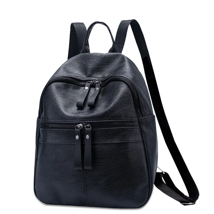 

Vintage pu leather backpack women anti theft pocket on the back bag pack for women work business travel weekend backpack retro