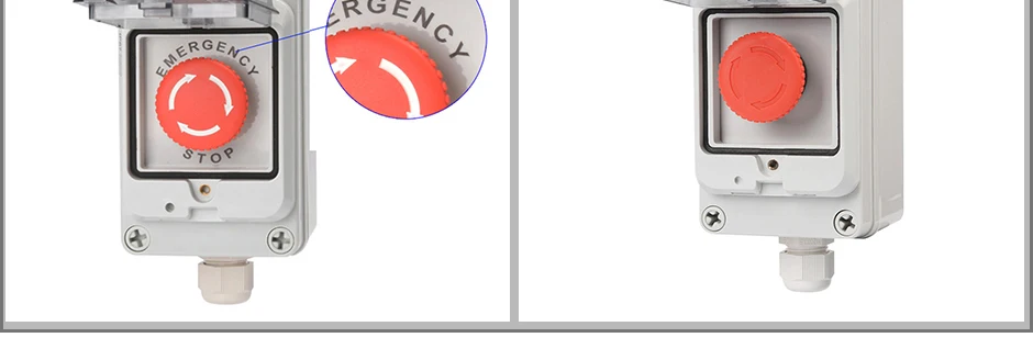 interruptor de botão de parada de prova tipo capa protetora caixa de controle