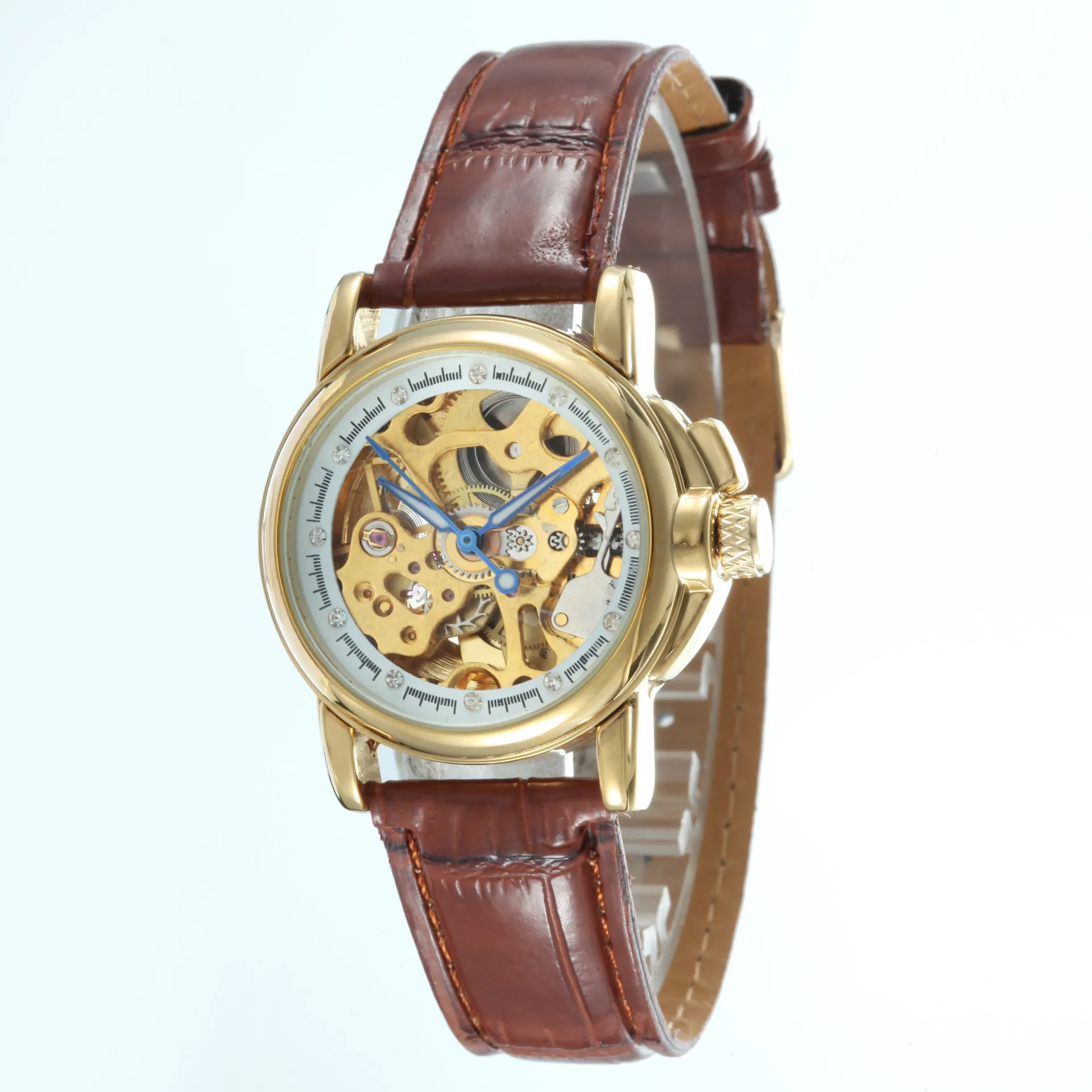 

Gao'er Brand Table Leather Watch Fully Automatic Machinery Hollow out Business Retro Women's Watch