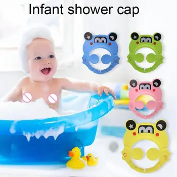 

Lovely Adjustable Baby Hat Soft and Flexible Strong Scalability EVA Toddler Kids Shampoo Bath Shower Cap for Baby Care