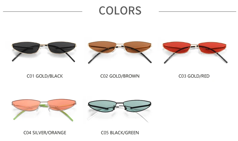 Модные женские солнцезащитные очки "кошачий глаз", маленькие, узкие, брендовые, дизайнерские, Ретро стиль, солнцезащитные очки для женщин, уникальные, изогнутые, уф400