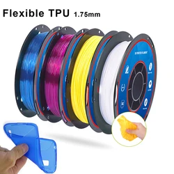 Filament TPU Flexible 1.75mm matériaux d'impression 3D, multicolore bleu rouge vert Transparent Turquoise pour imprimante 3D 