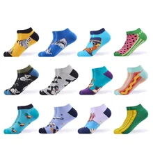 SANZETTI/12 пар/партия, женские новые повседневные носки из чесаного хлопка, короткие носки в стиле хип-хоп Harajuku, носки-лодочки